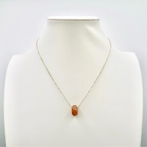 CARNELIAN INFINITY NECKLACE (S925)